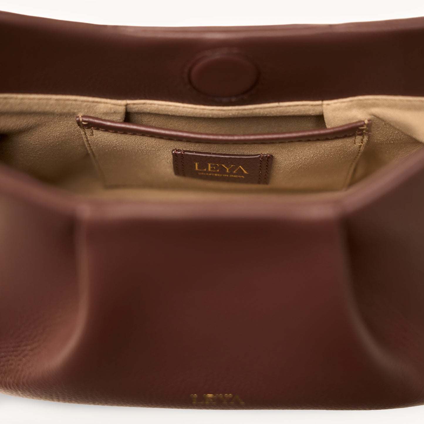 Inside of the Leya Astra Shoulder Bag Espresso