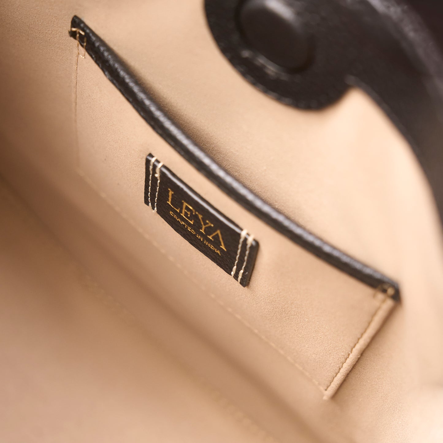 Inside of Leya Selene Tote Black